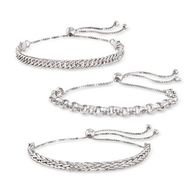 Ross-Simons Sterling Silver Jewelry Set: Multi-Link Bolo Bracelets Size