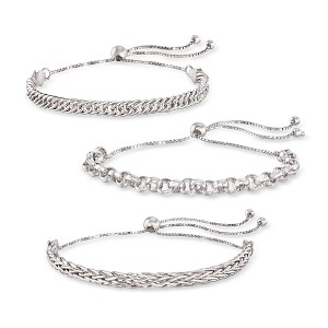 Ross-Simons Sterling Silver Jewelry Set: Multi-Link Bolo Bracelets Size - 1 of 4