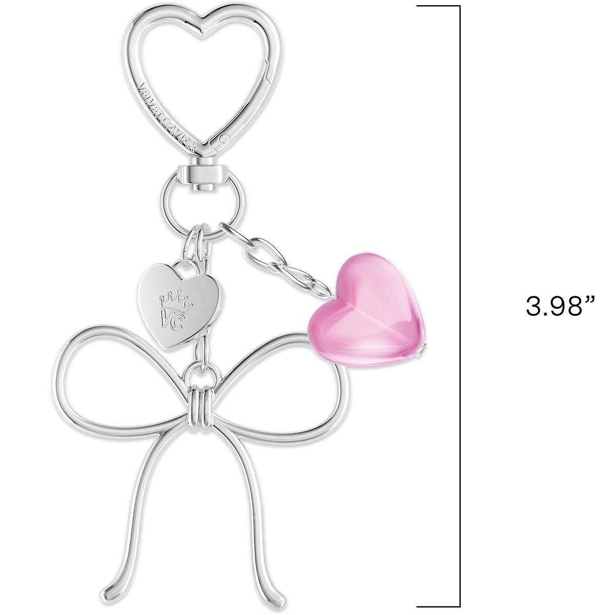 VELVET CAVIAR Tech Charm Accessory Gift Set - Silver Bow Pink Bows - thumbnail 3