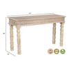 Taran Designs,Eldris Carved Solid Wood Console Table - 4 of 4