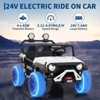 Jojoka 24V Kids Ride on Truck, 7AH Battery Electric Vehicles with Remote Control, 4WD, 3 Speeds, Lights, MP3, Parent Safety Brake, Storage - 3 of 4