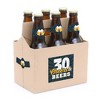Big Dot of Happiness Cheers and Beers to 30 Years - 30th Birthday Party Decorations for Women and Men - 6 Beer Bottle Label Stickers and 1 Carrier - 2 of 4