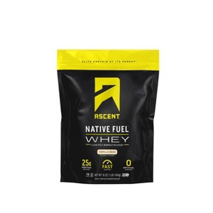 Ascent Native Fuel Whey Protein Powder - Vanilla Bean - 16oz - 1 of 3