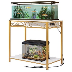 unipaws 40 Gallon Fish Tank Stand with Power Outlets - 1 of 4