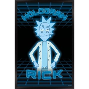 Trends International Rick And Morty - Hologram Rick Framed Wall Poster Prints - 1 of 4