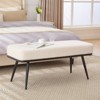 Bekrvio 43.3" Teddy Ottoman Bench,Entryway/Bed Bench End of Bed – Upholstered Padded Seat,Mid Century Modern for Living Room, Hallwa - 4 of 4