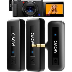 Movo Wireless Mini Duo 2.4GHz Dual Wireless Lavalier Microphone for DSLR and Mirrorless Cameras - 1 of 4