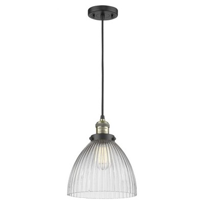 Seneca Falls - 1 Light Cord Hung Mini Pendant In Traditional Style-12 Inches Tall and 9.5 Inches Wide