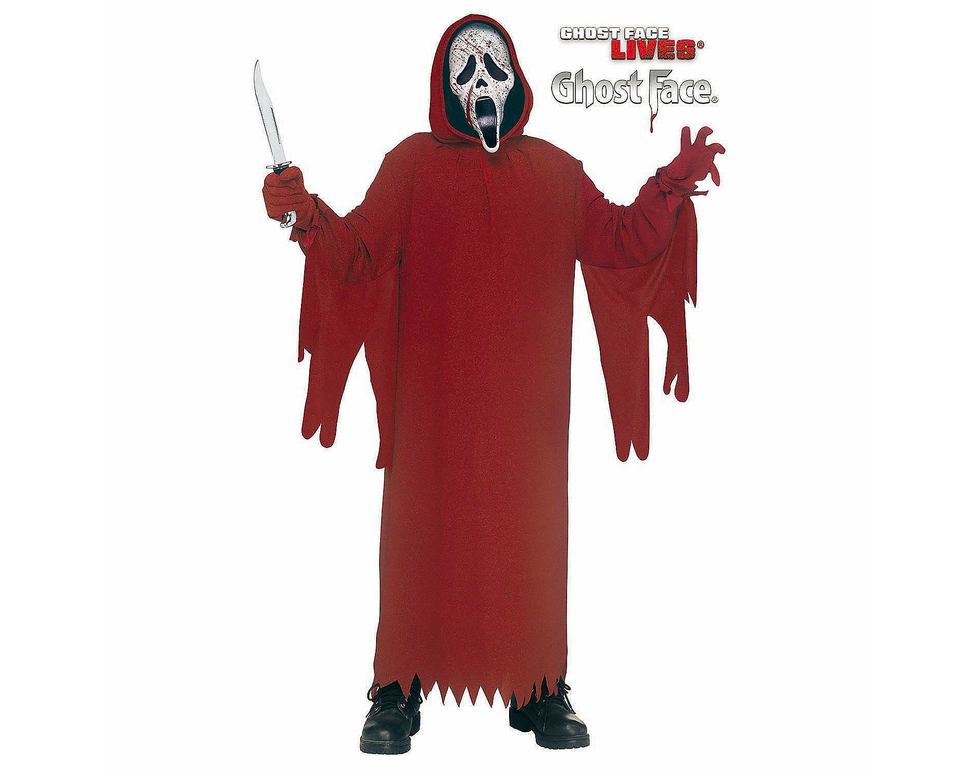 Ghost Face Kids' Crimson Halloween Deluxe Costume Robe