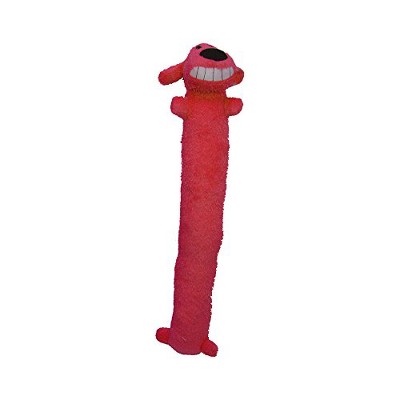 Multipet 66128 Loofa Plush Dog Toy, 24", Red