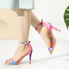 Perphy Women's Ankle Strap Tie Dye Stiletto Heels Sandals - 2 of 4