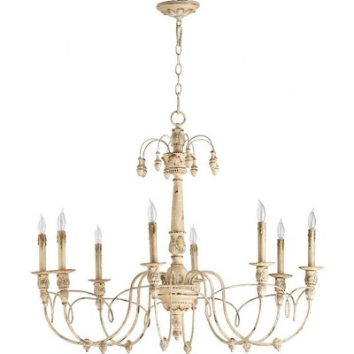 Quorum Lighting Salento 8-Light Chandelier, Persian White, 37 Width, 30 Height
