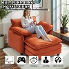 40''W Comfy Cloud Sofa Armchair - Corduroy Oversized Chair & Ottoman Set, Plush Upholstery & Extra Deep Seat for Small Apartment Living Rooms - 3 of 4