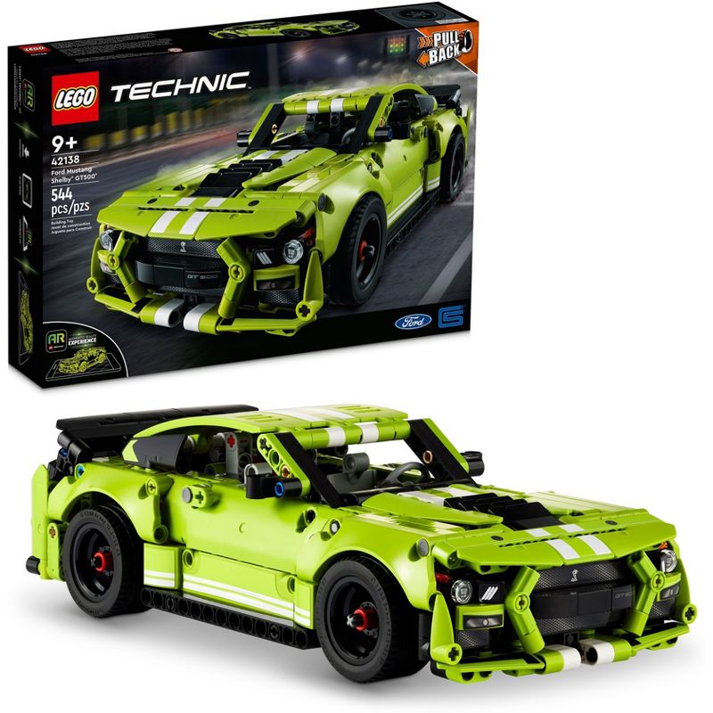 LEGO Technic Ford Mustang Shelby GT500 AR Race Car Toy 42138, 1 of 13