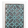 Wood Geometric Carved Wall Decor with Mirror, Set of 2 - Olivia & May: Luxury Glam Style Vertical Panels - 3 of 4