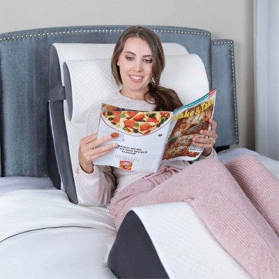 Gray Memory Foam 4-Piece Bed Wedge Pillow Set