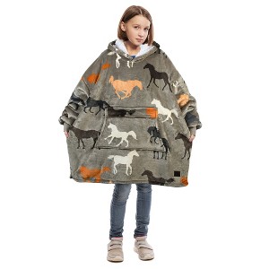 Catalonia Girls' Hoodie Sweatshirt, Oversized Wearable Fleece Pullover Boys, Gift Idea for Kids - 1 of 4