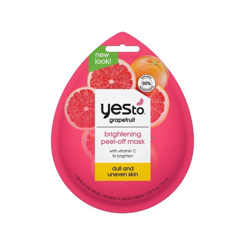 Yes To Grapefruit Vitamin C Glow Boosting Peel Off Single Use Face Mask - 0.33 fl oz - image 1 of 4