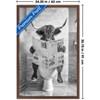 Trends International Reinders: Toilet Humor - Highlander Toilet Framed Wall Poster Prints Mahogany Framed Version 22.375" x 34" - 3 of 4