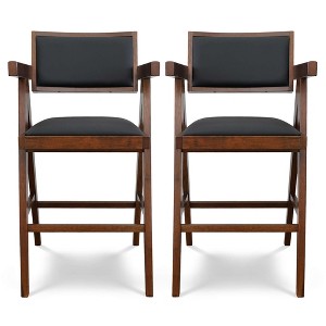 Gulches Black Dining Chairs - Mid-Century Modern Counter Seating with Elegant Design - 1 of 4
