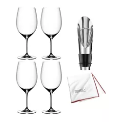 Riedel Vinum Cabernet Sauvignon/Merlot (Bordeaux) Glass (4-Pack) Bundle