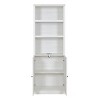 Bookshelf Rustic with USB Port and Cabinet Storage for Home Office 28.3in Wide - 3irtyhousy - 3 of 4