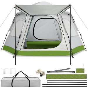 SUGIFT Spacious 4-Person Camping Tent with Screen Windows, Double-Layer Privacy Design, Easy Setup & Carry Bag - 1 of 4