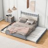 Queen Size Wooden Storage Platform Bed with 2 Big Drawers and Twin Size Trundle 4L - ModernLuxe - 3 of 4