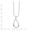 Black Bow Jewelry Diamond Twisted Teardrop Necklace in Rhodium Plated Silver, 18-20 Inch - 2 of 4
