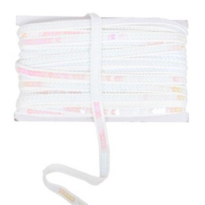 Alilang Sequin Trim, 0.5 Inch Flat Glitter Sequin Ribbon, Sparkle Metallic Sequin Strip, Bling Fabric DIY Sewing Embellishment, 27 Yards - 1 of 4