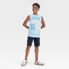 Boys' Bluey Mineral Wash Tank Top - Blue - 4 of 4