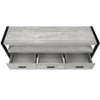 Vynxaria Contemporary TV Stand, 60 Inch, Media Entertainment Center, Grey Laminate, Black Metal - 4 of 4