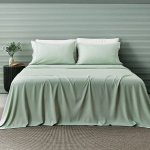 Viscose from Bamboo Blend Solid Sheet Set - Isla Jade - 1 of 4