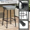 Tangkula 29.5" Metal Bar Height Stools Set of 2 w/ Rattan Seat & Footrest for Backyard - 4 of 4