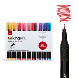 KINGART PRO Fine Line Pens 36 Colors - 1 of 4