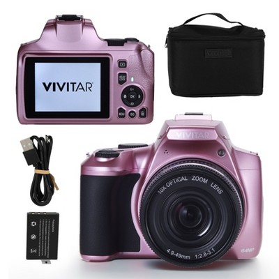 VIVITAR 4K Digital Camera with 64MP, 10x Optical Zoom, 3” LCD Display, LED Flash, Auto Focus, Macro Mode, Vlogging & Photography