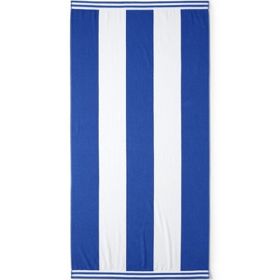 Lands' End Rugby Stripe Reversible Beach Towel