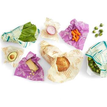 Reusable Beeswax Food Wraps Assorted 6 Pack by Eco Hive, Eco Friendly Food  Wraps, Biodegradable, Sustainable Plastic Free Food Storage- Save the