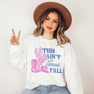 Simply Sage Market Women's Graphic Sweatshirt This Ain't Texas - 1 of 3