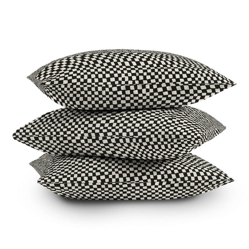 Iveta Abolina Lazy Checker Outdoor Throw Pillow Coal Black - Deny Designs, 4 of 5