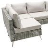 Infurnic Patio Seating Sets Rattan Dining Set Outdoor for Relaxation and Style, Create the Perfect Backyard Oasis, Gray, 109.1"*54.5"*25.4" - 2 of 4