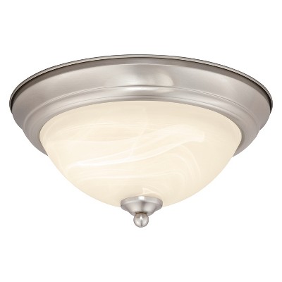 VAXCEL Stevens LED Transitional  Flush Mount Ceiling Light Fixture White Alabaster Glass