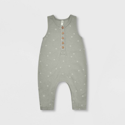 Image of Q by Quincy Mae Baby Brushed Jersey Jumpsuit - Slate Stars 6-12M