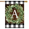 Wreath Monogram A Double-Sided House Flag Everyday 28" x 40" Briarwood Lane - 2 of 4
