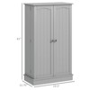 FONTOI 41" Kitchen Pantry Storage Cabinet, Freestanding Cabinet with 12 Shelves, 5-tier Shelving&Adjustable Shelves, Gray, 11.8"*40.9"*23.6" - 3 of 4