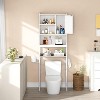 Hooseng Over The Toilet Storage, 3 Tier Bathroom Organizer Shelf, 23.6''W Bathroom Storage Organizer with Door, Toilet Rack - 3 of 4