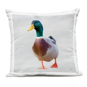 Stupell Industries Squawking Mallard Duck Outdoor Decorative Throw Pillow, 18 x 18 - 1 of 3