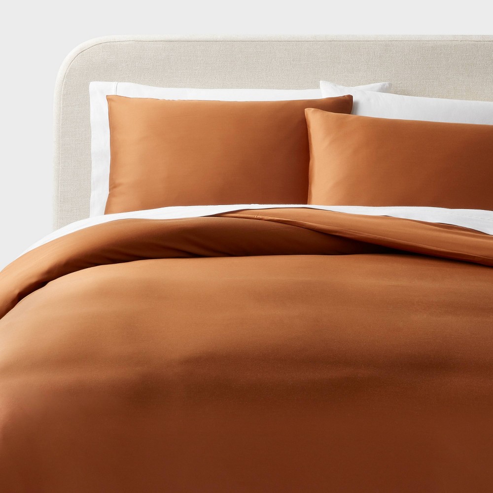 Photos - Bed Linen King TENCEL™ Duvet Cover and Sham Set Copper - Threshold™