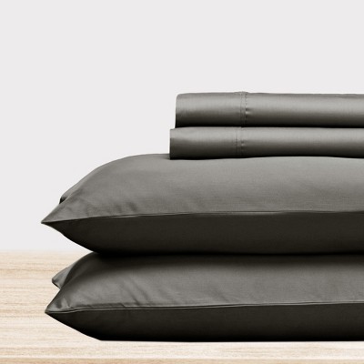 Dark Gray King Sheet Set - 100% Cotton Cooling Bed Sheets, 400 Thread ...
