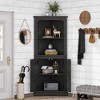 ORRD Tall Corner Cabinet with Doors for living room, bathroom,Dining Room or Kitchen,beige - 3 of 4